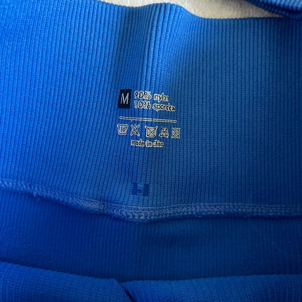 Blue Ribbed Activewear Set - Picture 2 of 2